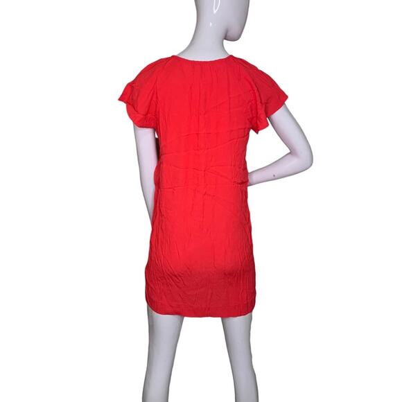 Madewell Mini Dress Short Sleeve Red Cherry Pullover Size XS - Picture 5 of 9